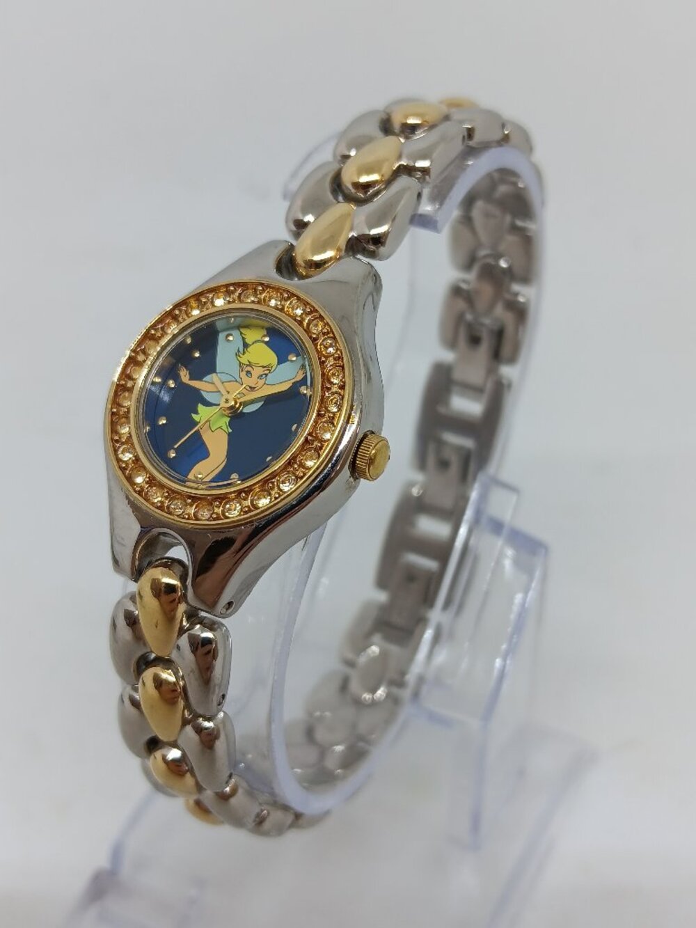VINTAGE 1990s Disney Tinkerbell MU0146 Women's 23mm Crystal Accent Quartz Watch